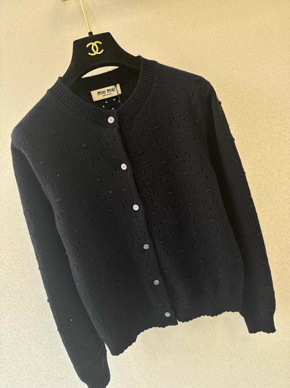 26ss Openwork Knit Cardigan