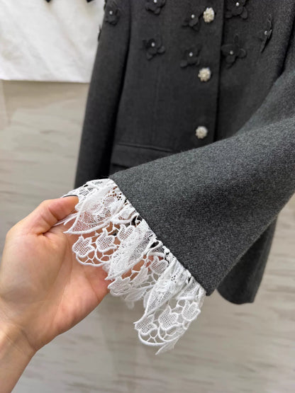 26ss 3D Floral Beaded Set