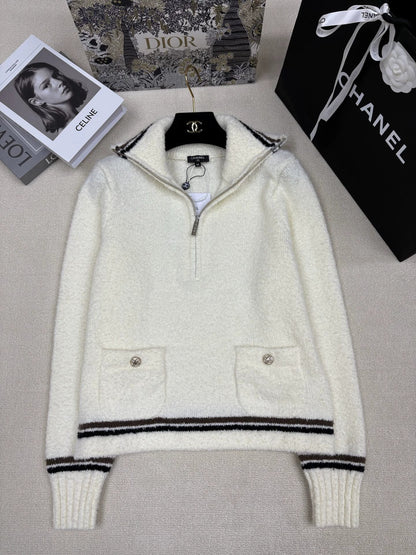 Zipper lapel top