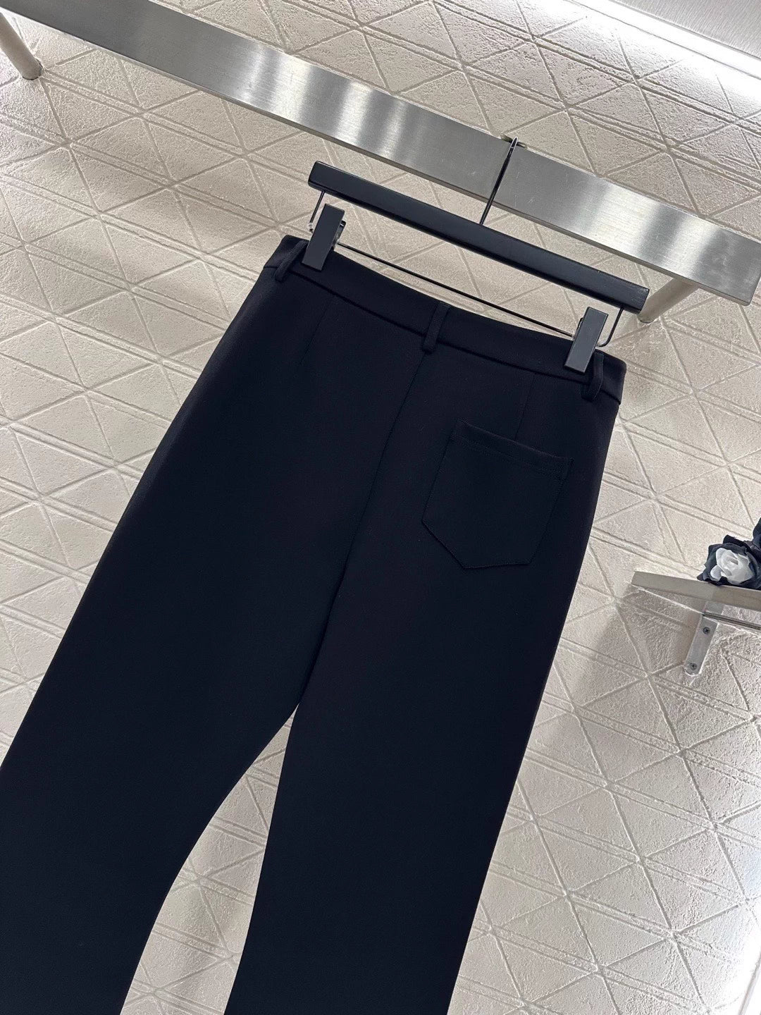 Slightly Flared Slim Fit Trousers