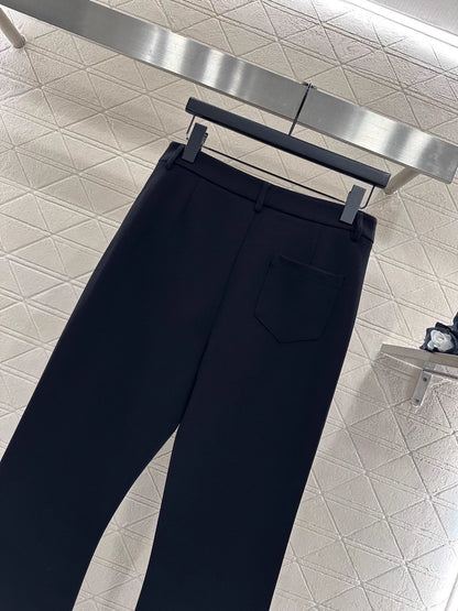 Slightly Flared Slim Fit Trousers
