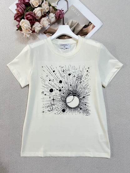 26ss Beaded Print T-shirt