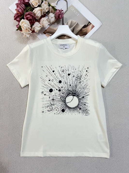 26ss Beaded Print T-shirt