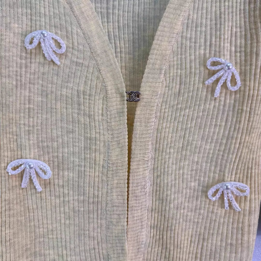 26ss Knit Cardigan and Vest Two-Piece Set