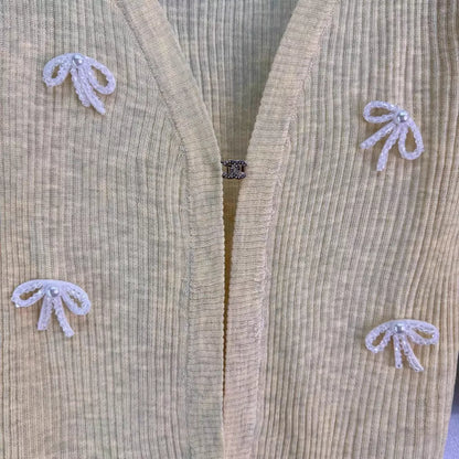 26ss Knit Cardigan and Vest Two-Piece Set