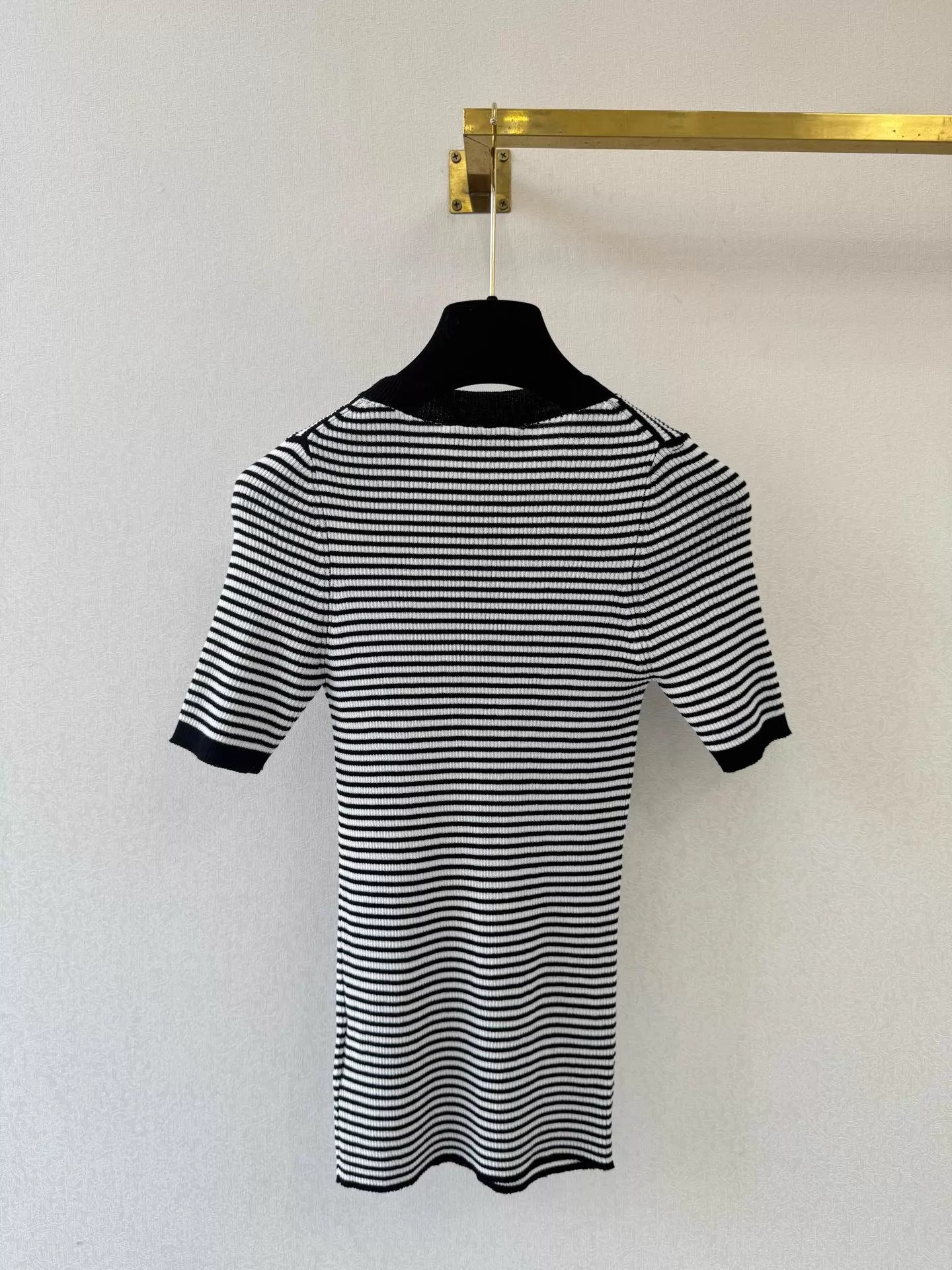 26ss Striped Knit Short-Sleeve T-Shirt