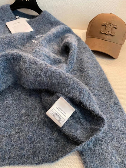 Haze Blue Crew Neck Sweater