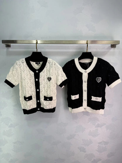 Color-blocked Knit T-shirt