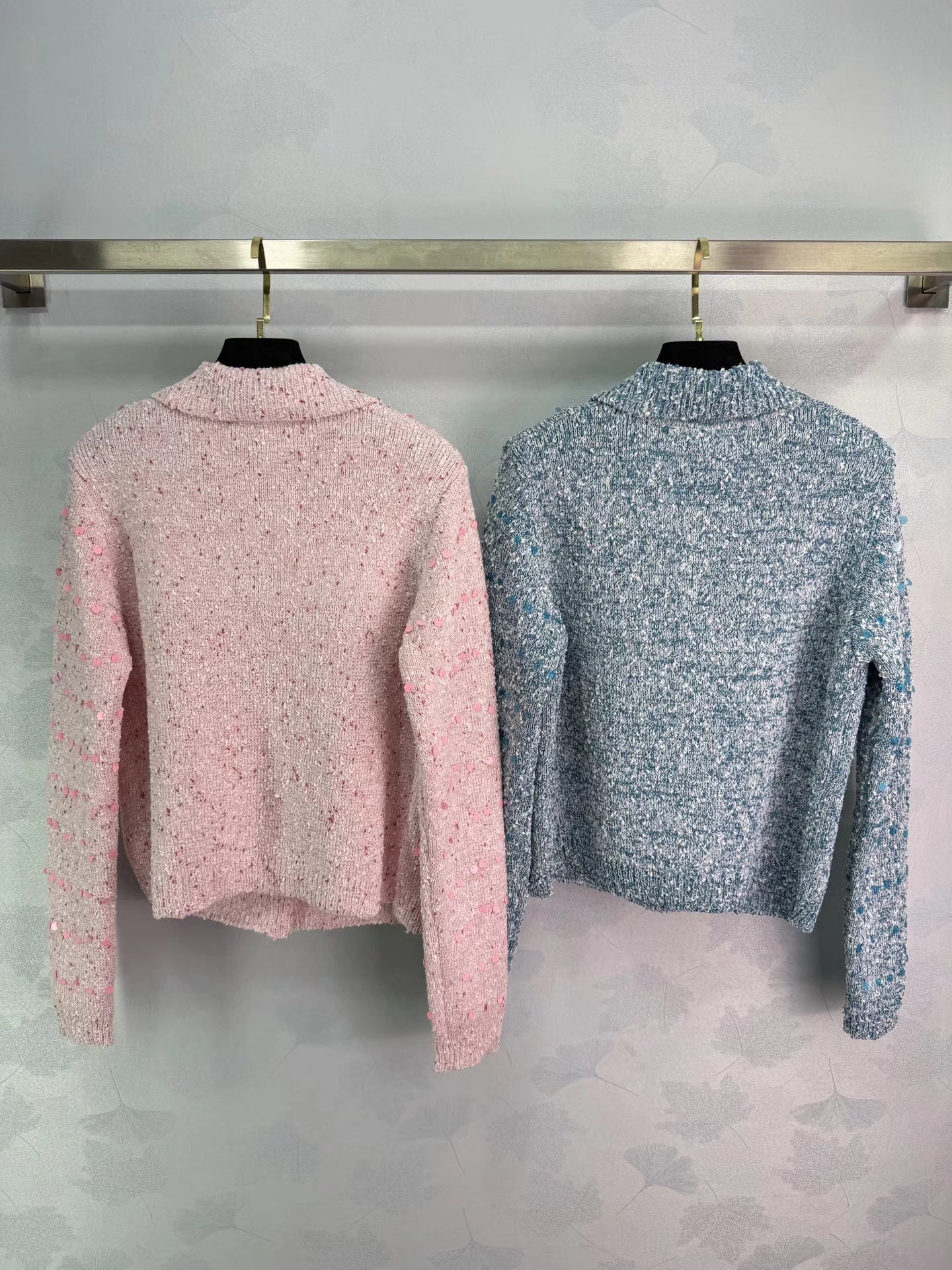 Sequined Knit Cardigan