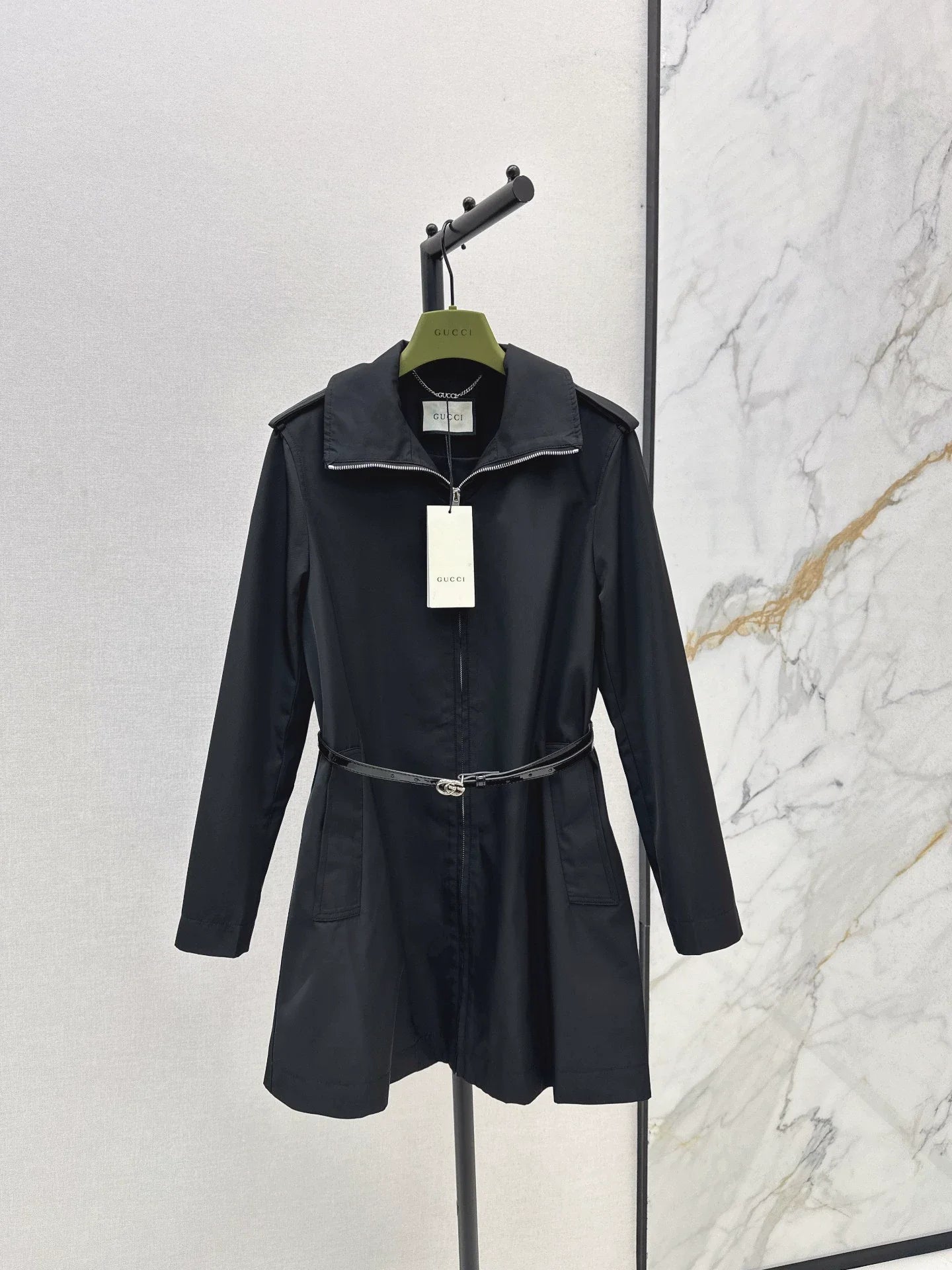 25fw Collar long windbreaker