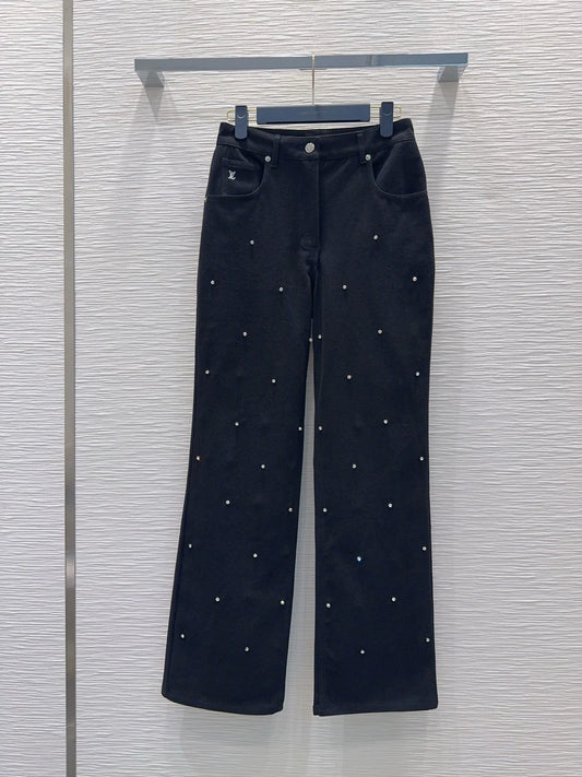 26New Hand-Beaded Denim Jeans