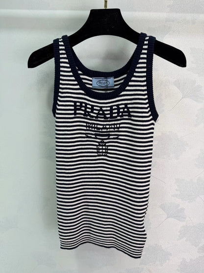 Striped Knit Vest