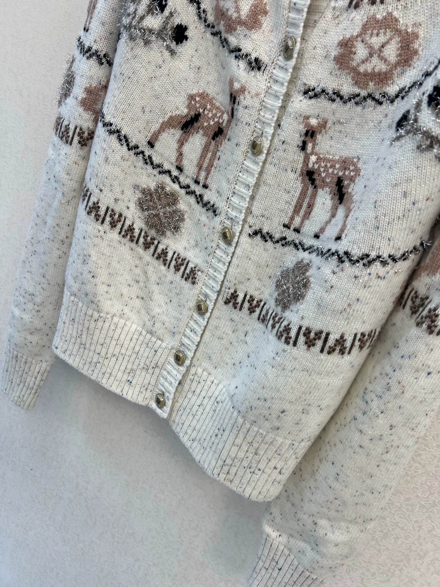 Deer knitted cardigan