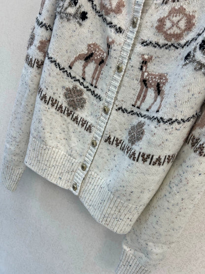 Deer knitted cardigan