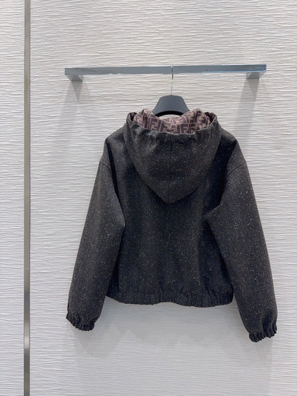 26New Reversible Long-Sleeve Hooded Zip-Up Jacket
