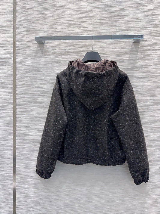 26New Reversible Long-Sleeve Hooded Zip-Up Jacket