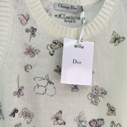 Butterfly Embroidered Knitted Vest