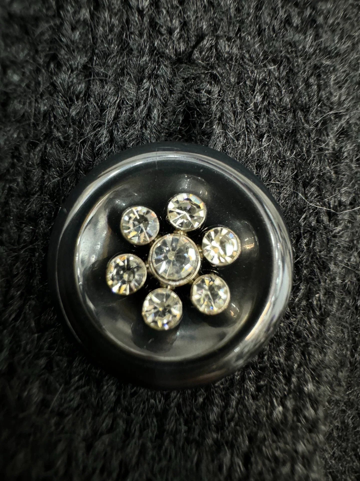Black knitted cardigan