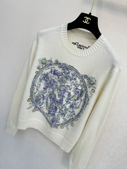 Velvet knitted sweater