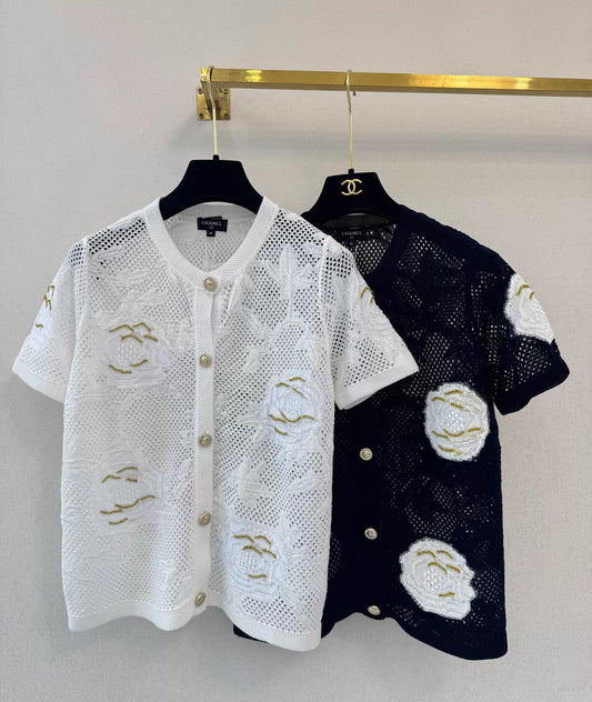 26ss Logo Embroidered T-shirt