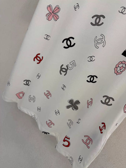26ss All-over logo print short-sleeved T-shirt