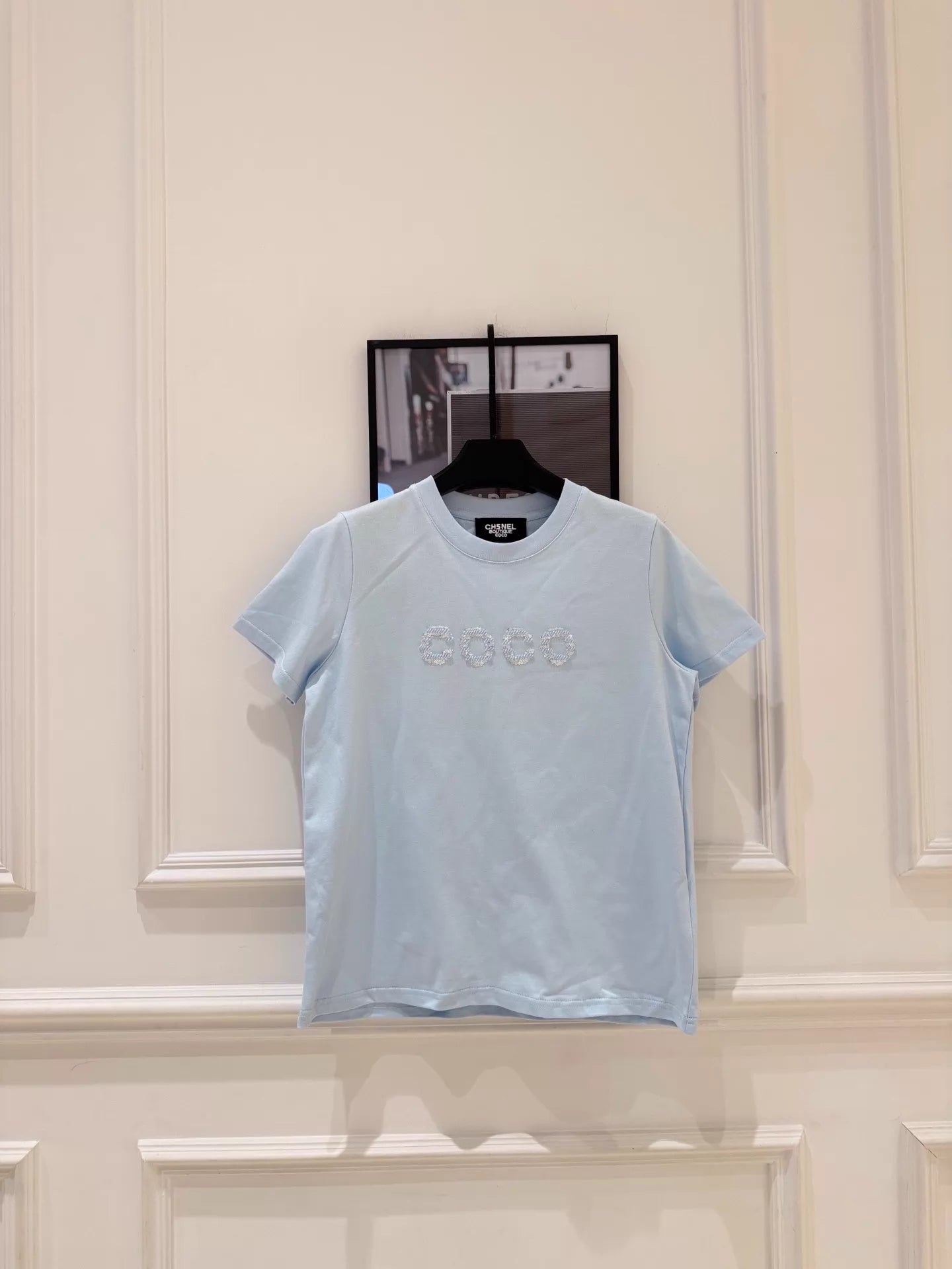 26ss Letter Beaded T-Shirt