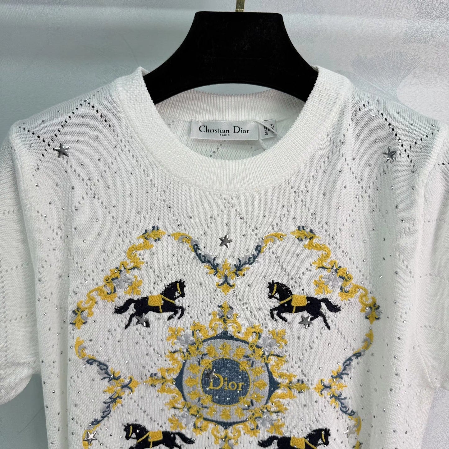 Horse Pattern Knit Top