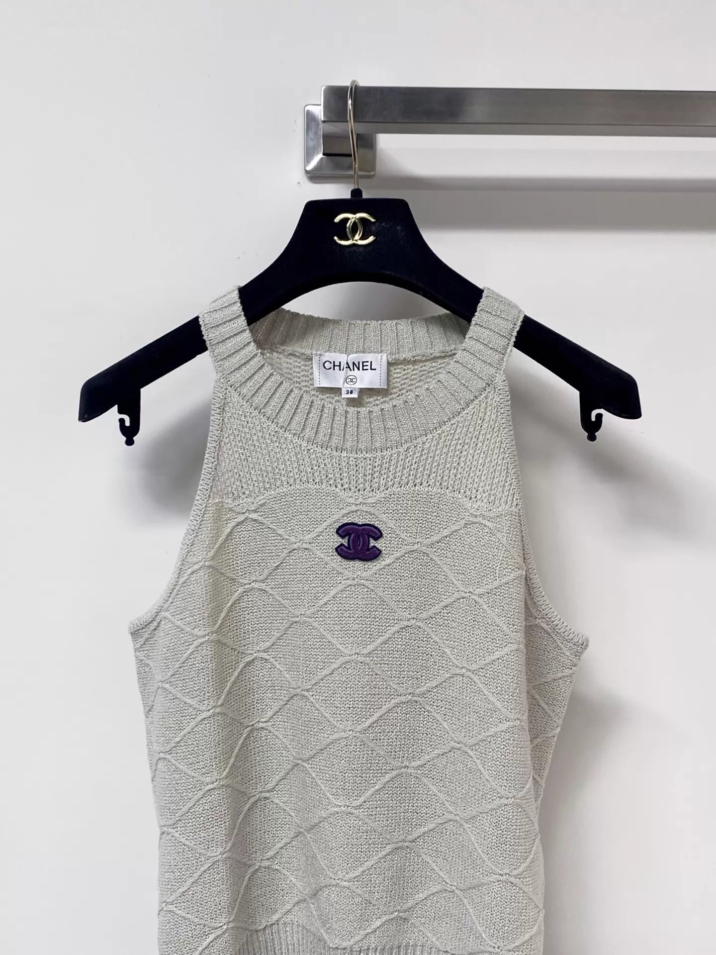 26ss Diamond Pattern Knit Vest