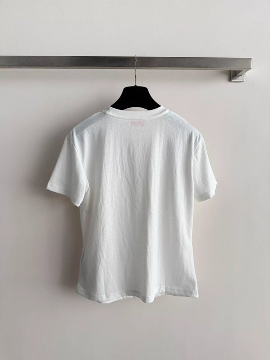 26ss Letter Embroidery T-Shirt