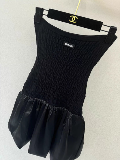 26ss Strapless A-line Dress