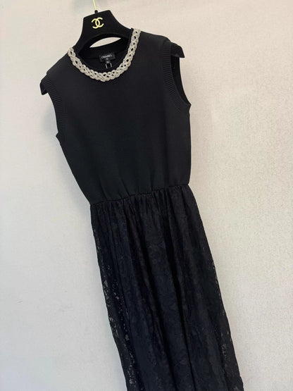 Lace-trimmed Dress