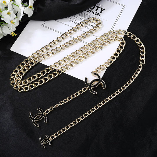 Gold chain waist chain