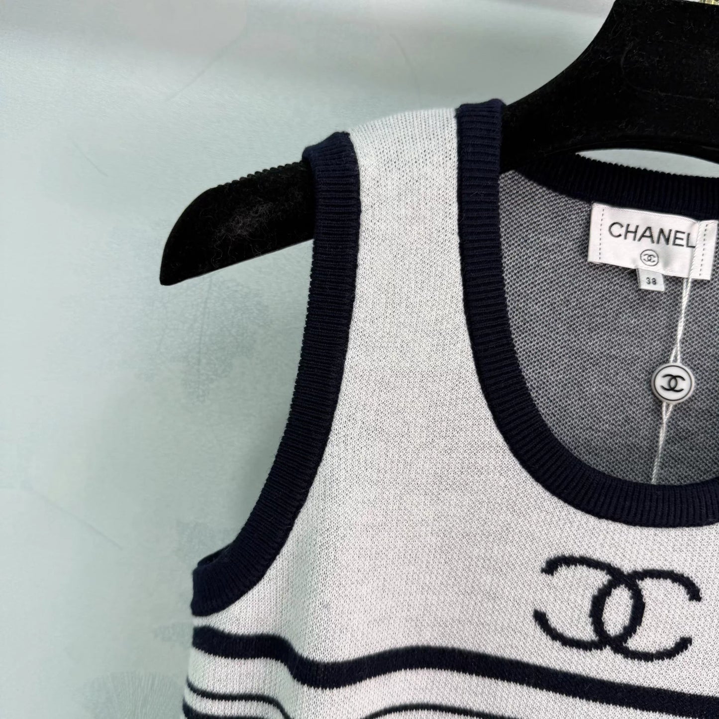 Striped Knit Vest