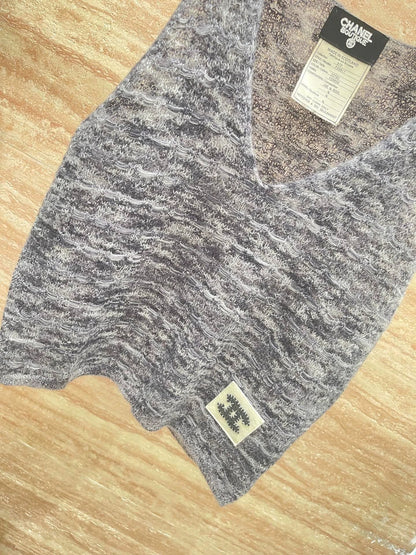 25fw Sea hair V-neck vest (vintage series)