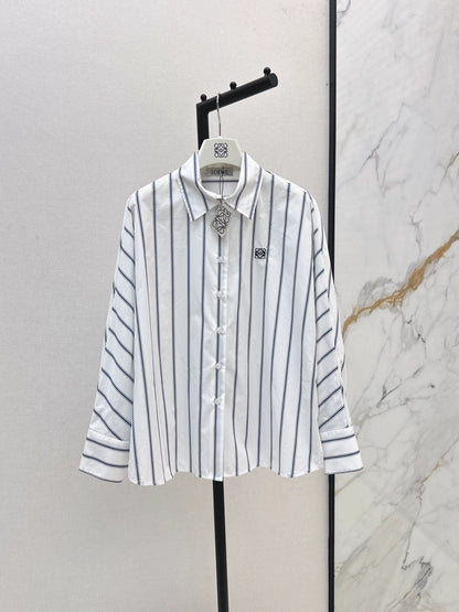 25fw Embroidered bat sleeve shirt