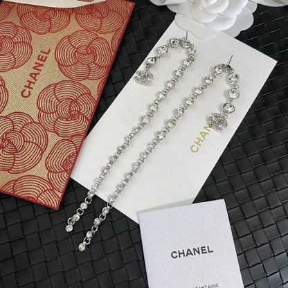 Crystal tassel earrings