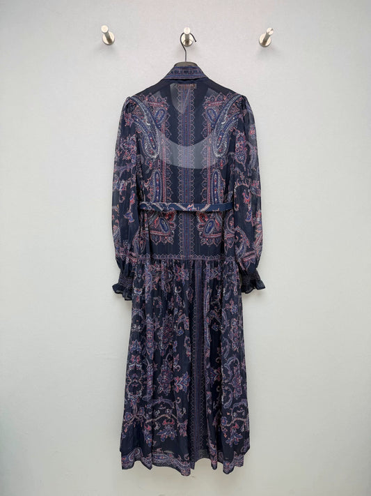 26New Navy Paisley Floral Dress