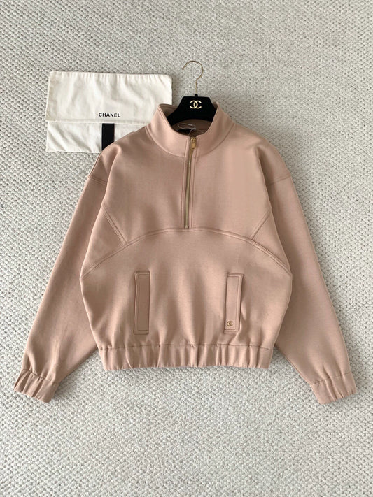 26New Women’s Beige Half-Zip Long-Sleeve