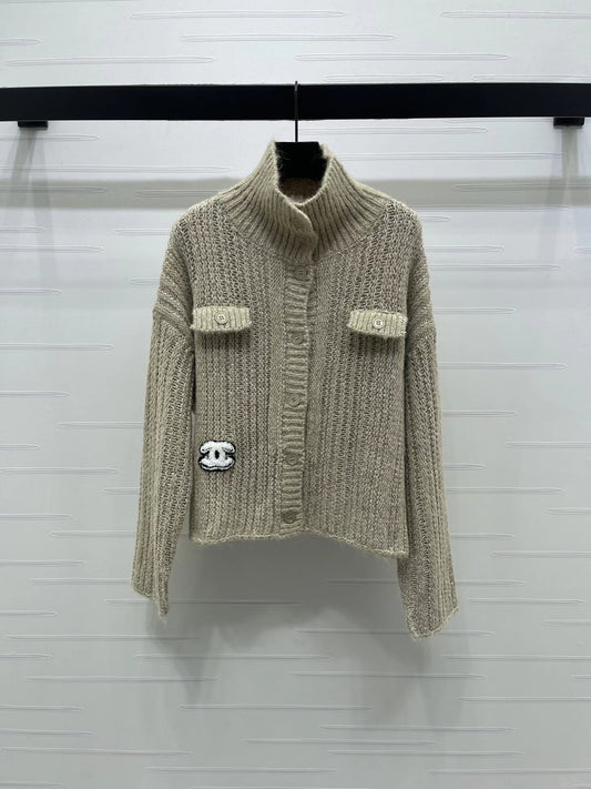 Collared Knit Cardigan