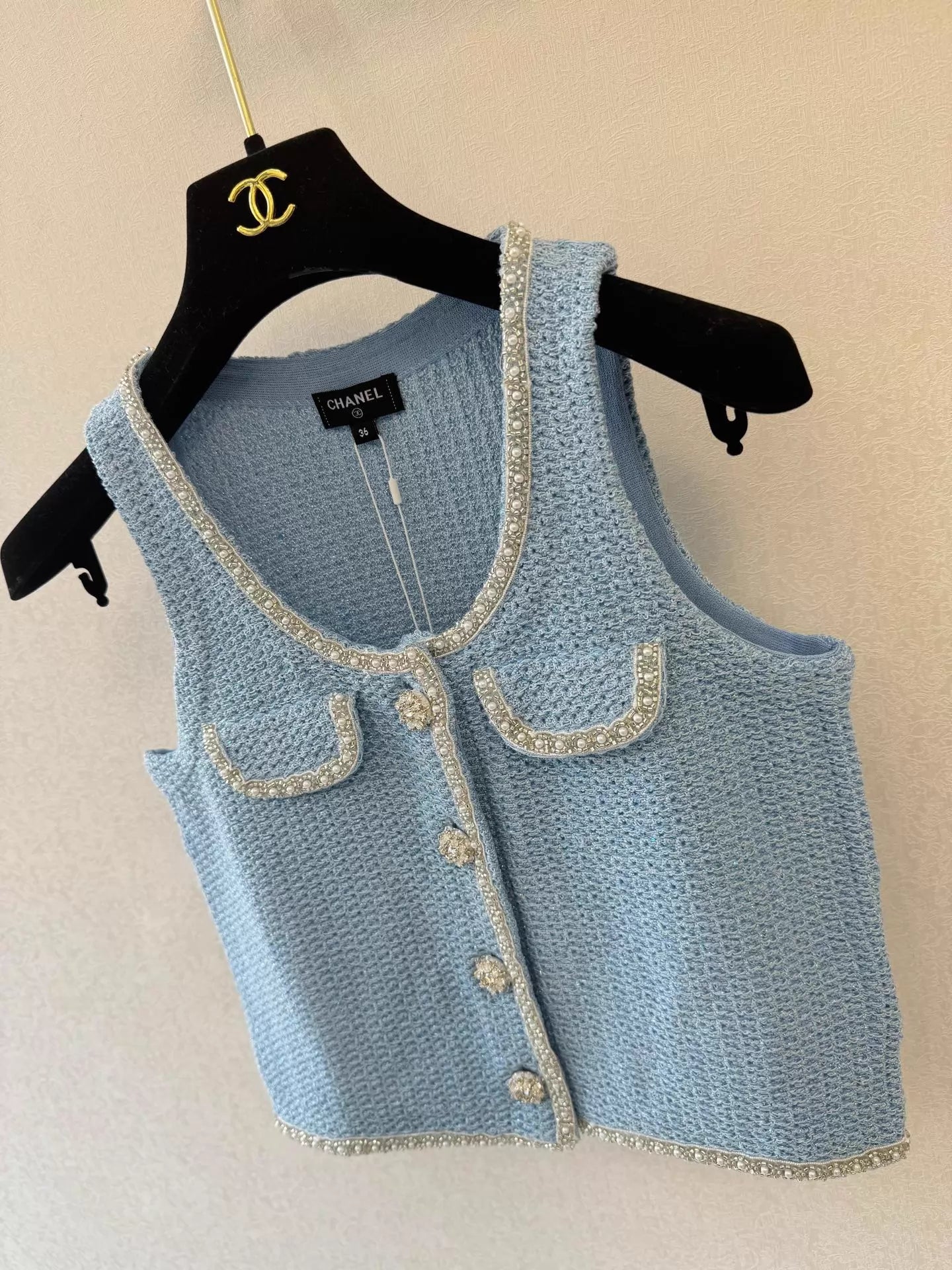 Blue Knitted Vest