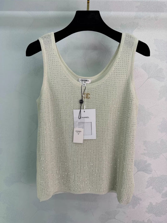 26ss Openwork Knit Vest