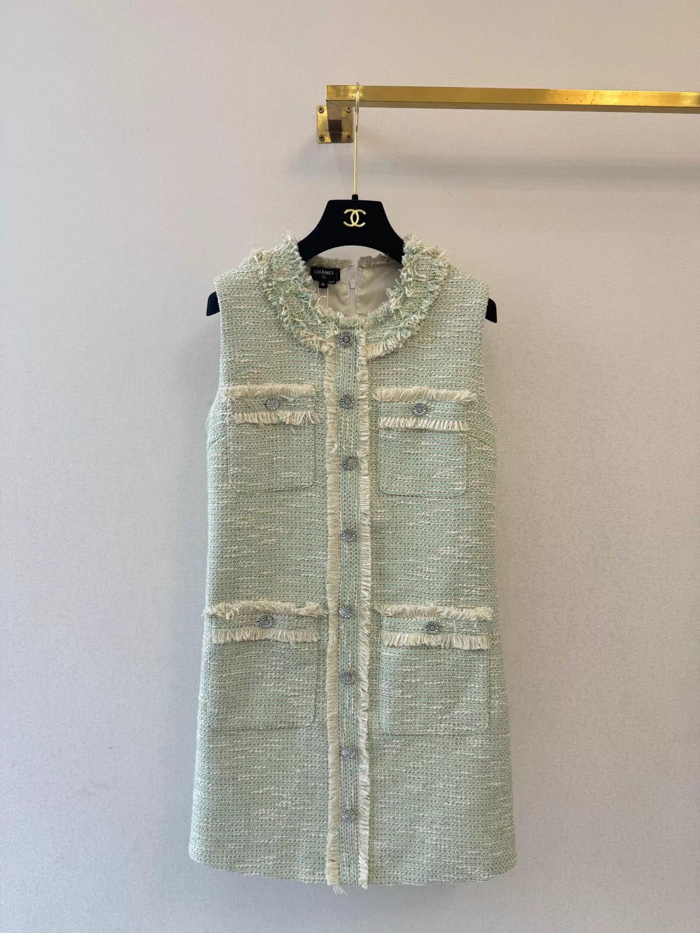 26ss Tweed Vest Dress