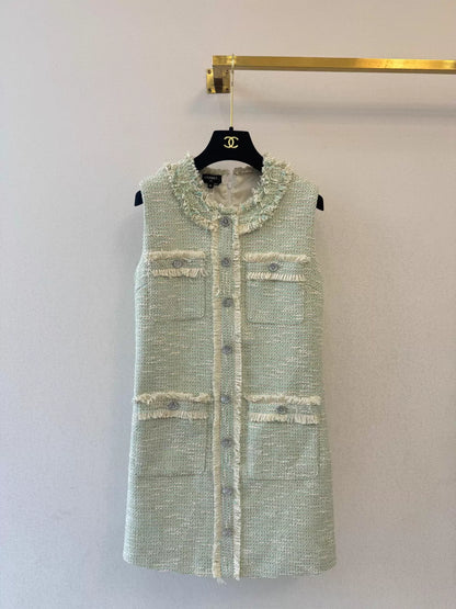 26ss Tweed Vest Dress