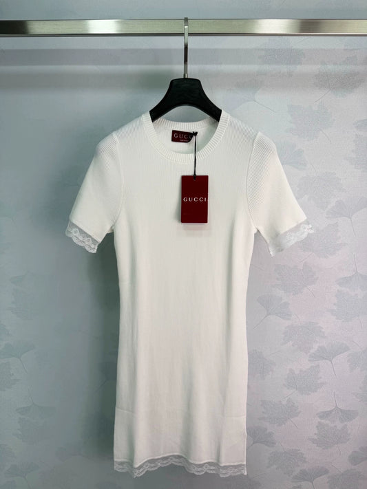 GUCCI/26SS White Knit Dress