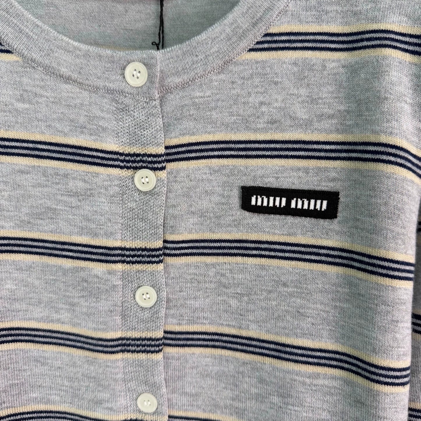 MiuMiu/26 Early Autumn New Striped Vest and Knit Cardigan Two-Piece Set
