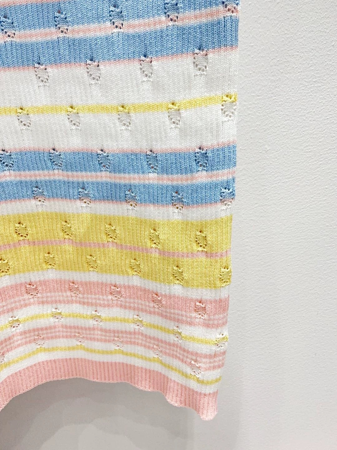 26ss Striped letter vest dress