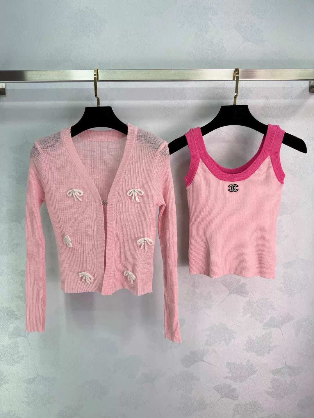 26ss Knit Cardigan and Vest Two-Piece Set