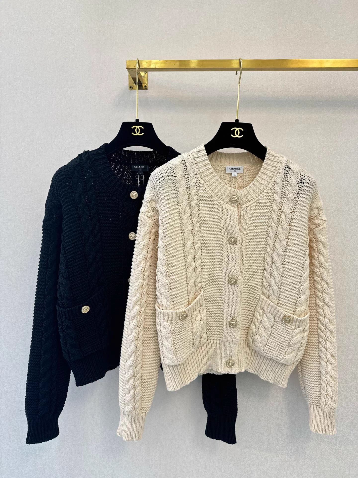 Cable knit cardigan