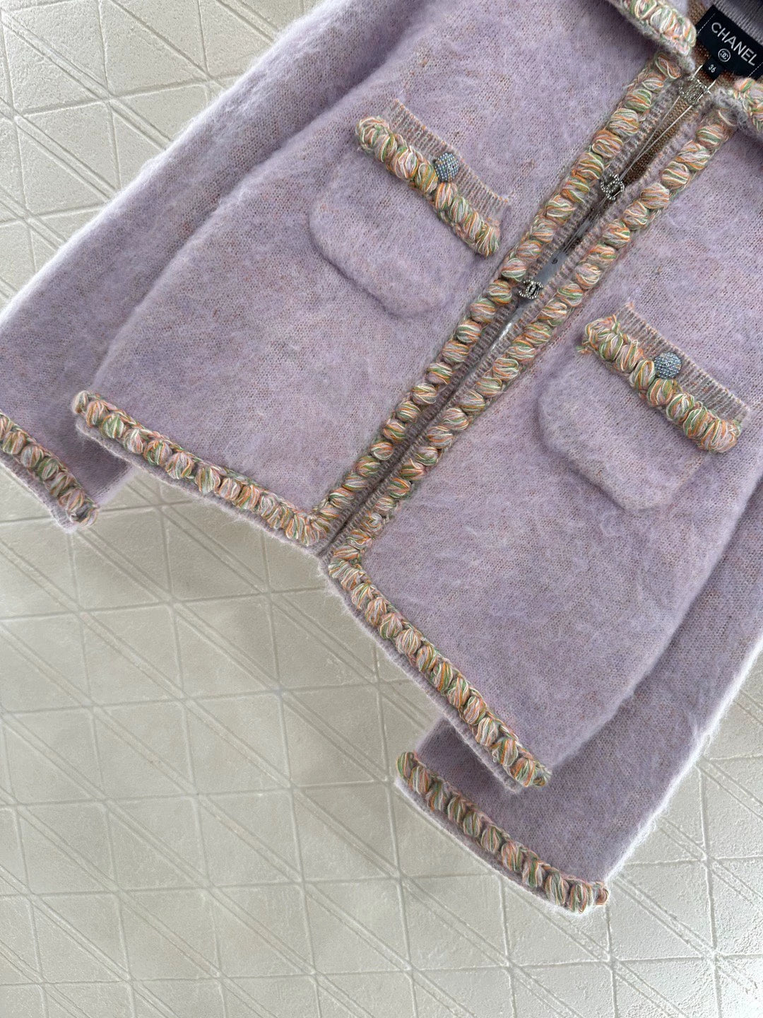 25fw Knitted edge tied knitted cardigan