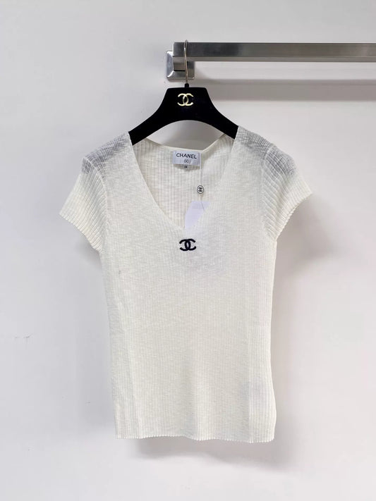 26ss V-neck Knit T-shirt